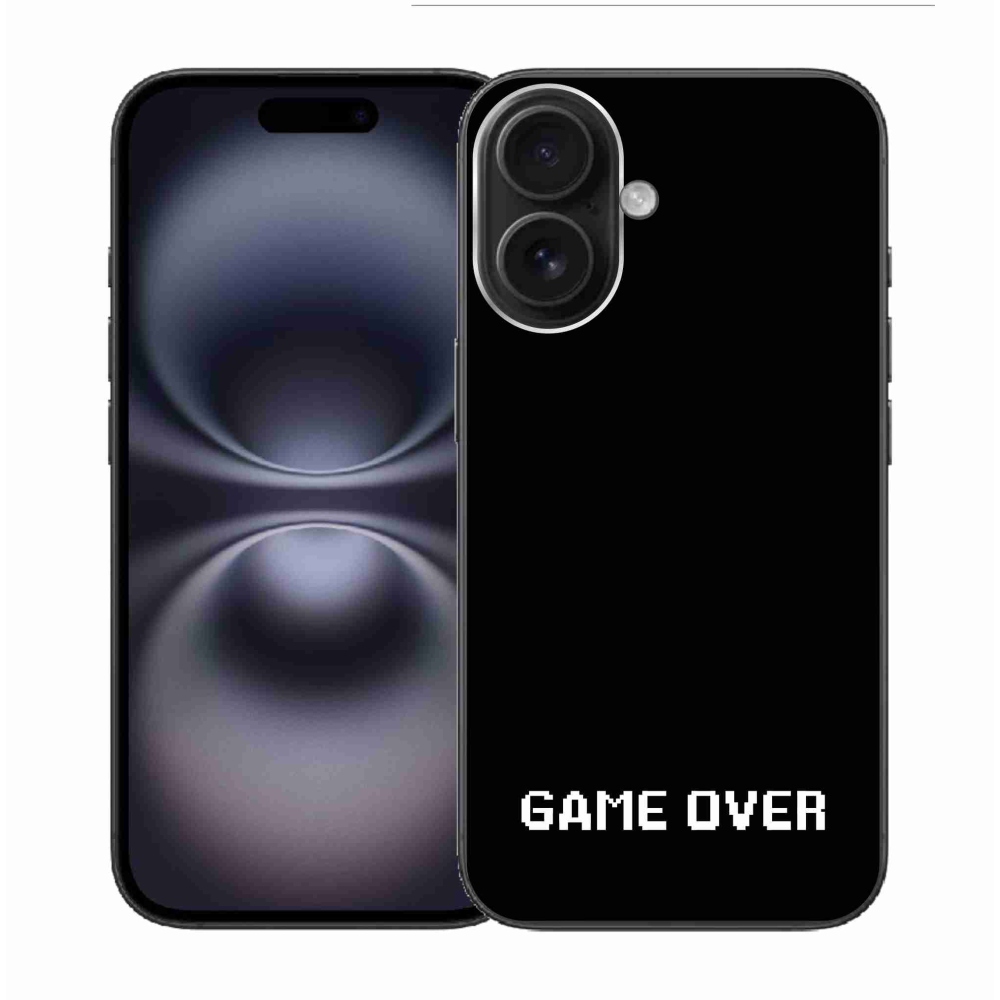 Gél borítás mmCase iPhone 16 készülékhez - játék fekete háttérrel