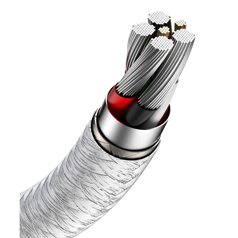 Baseus Cafule Metal sorozatú adatkábel USB-USB-C 66W 1m Fehér