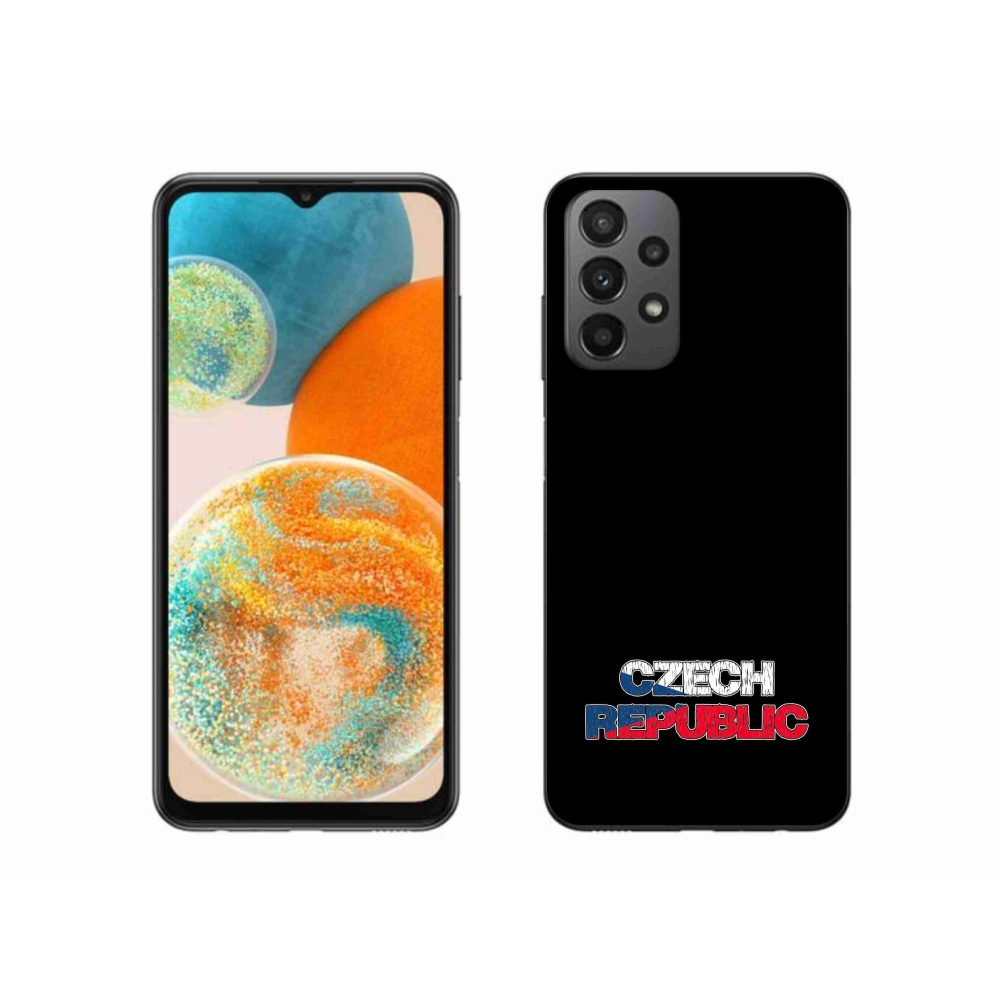 Zselés borítás mmCase Samsung Galaxy A23 4G/5G - Csehország fekete háttérrel