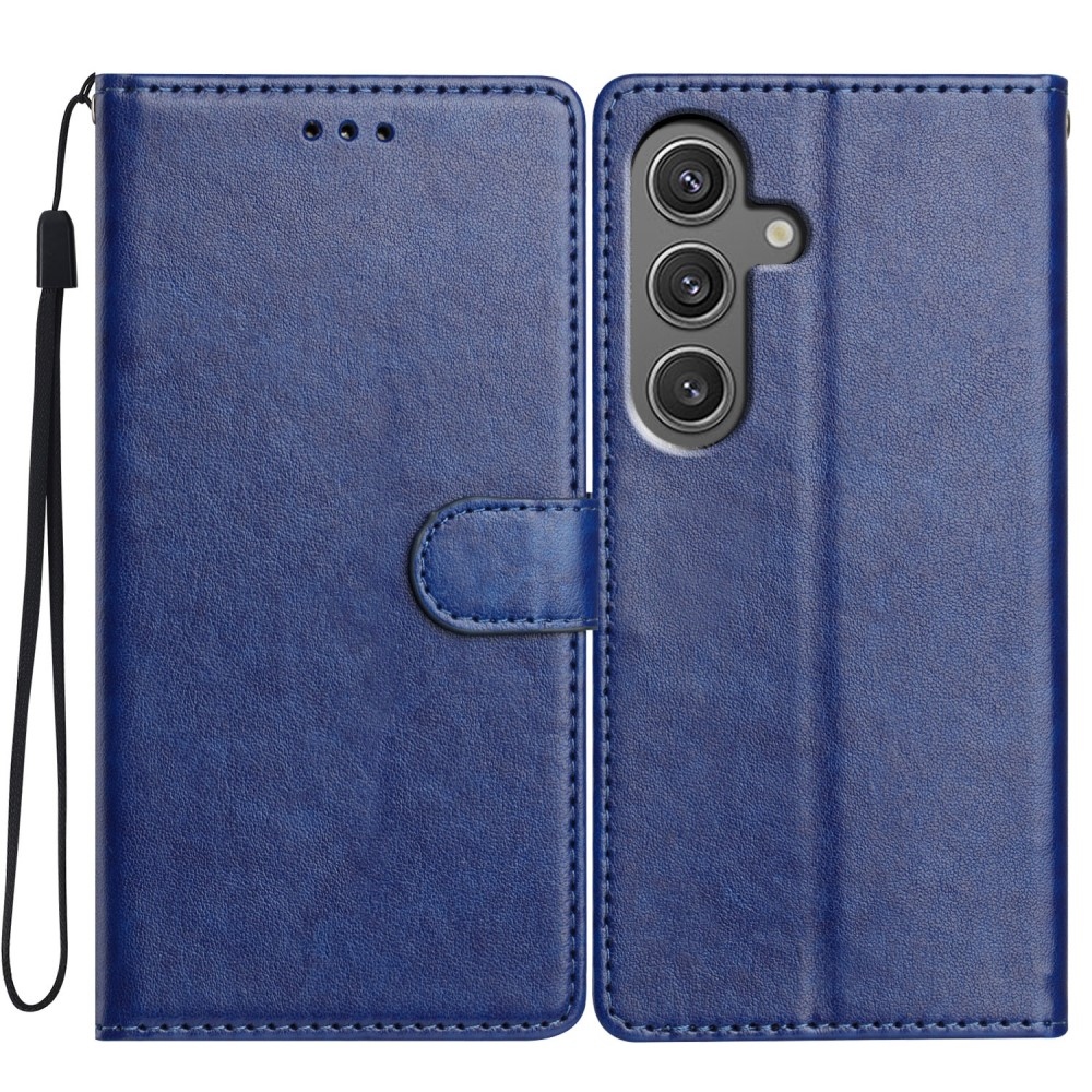 Vérrögök könyv tok Samsung Galaxy S25-hez - kék