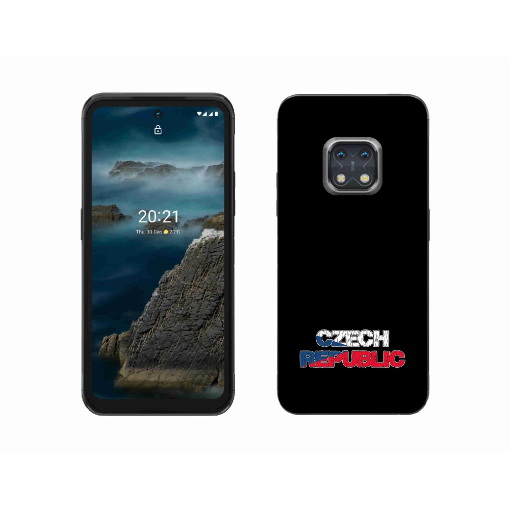 Zselés borítás mmCase a Nokia XR20 készülékhez - Csehország fekete háttér