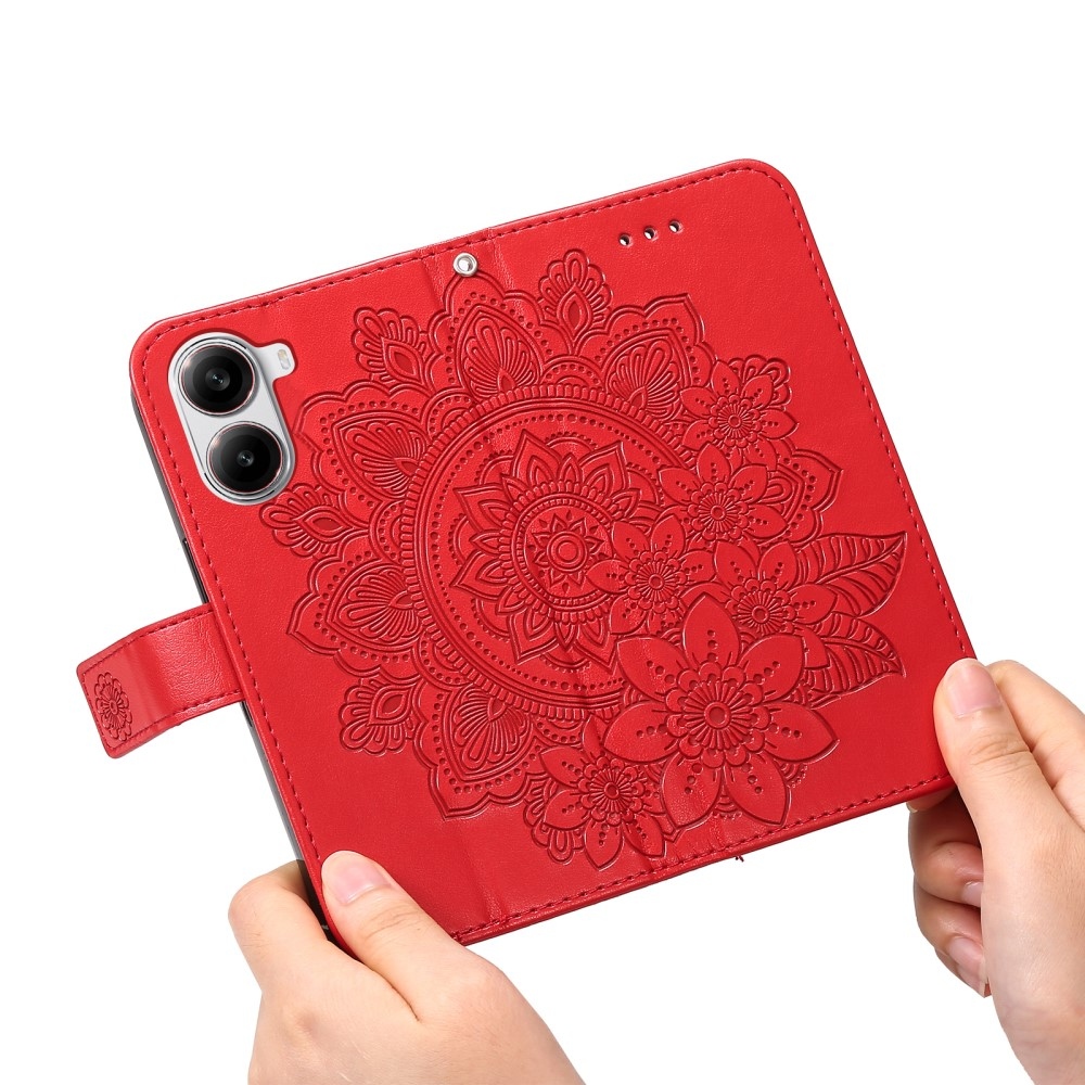 Mandala könyv tok a Xiaomi Poco X7 Pro 5G számára - piros