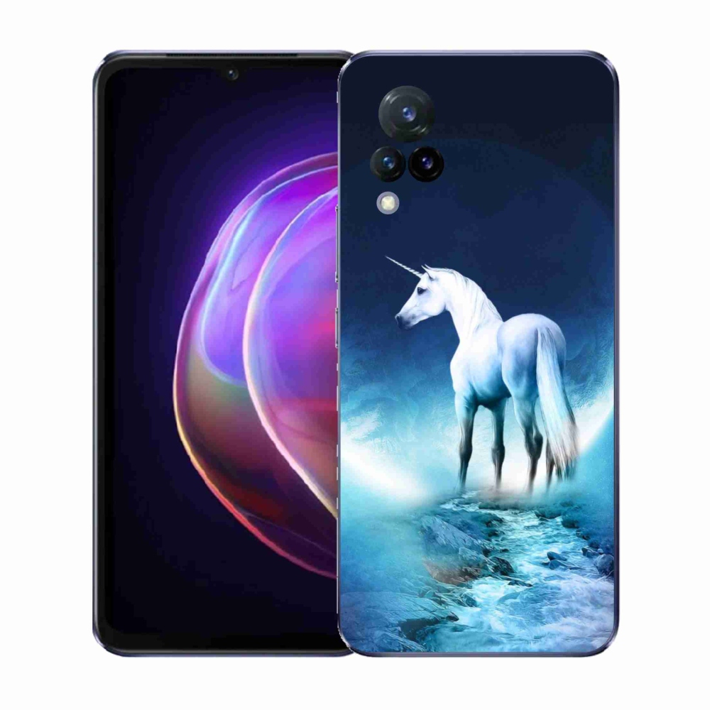 Gél védőburkolat mmCase a Vivo V21 4G/5G készülékhez - fehér egyszarvú