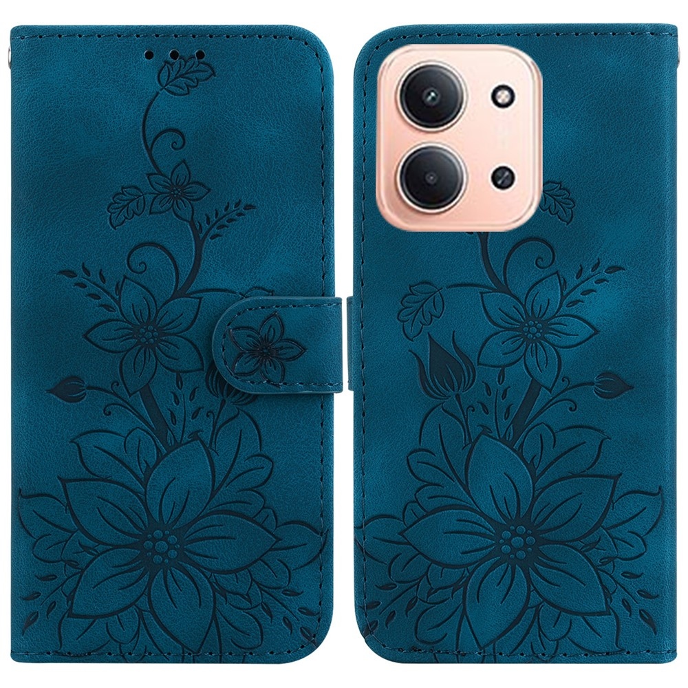 Lily könyv tok Xiaomi Redmi 15C 4G/5G (173mm) - sötétkék