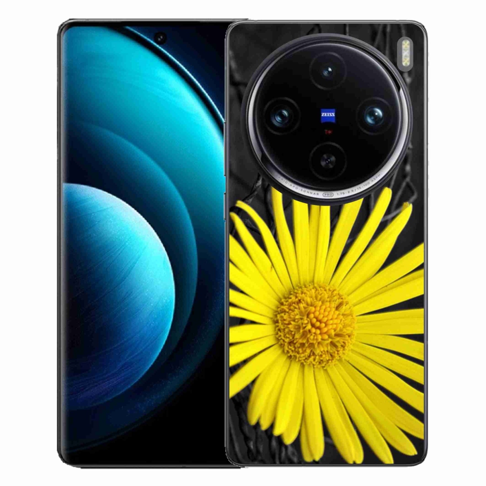 Zselés tok mmCase Vivo X100 Pro 5G - sárga virág