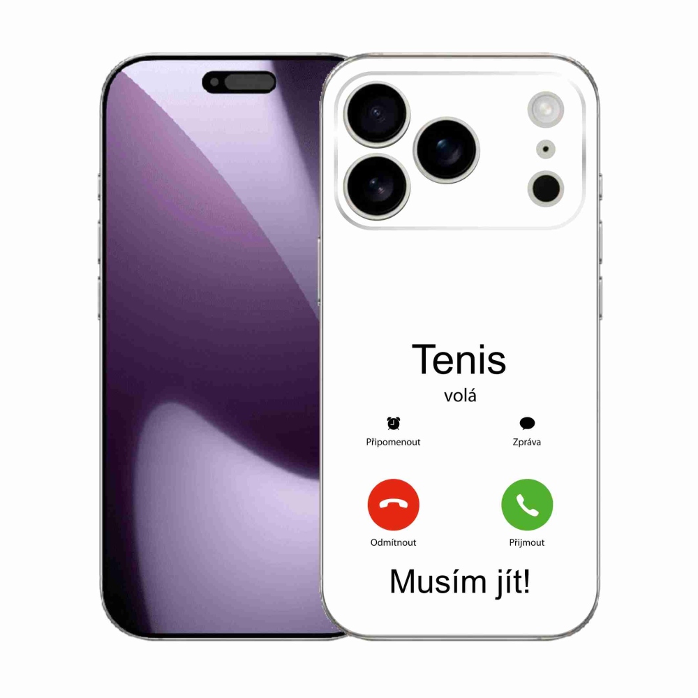 Gél borítás mmCase iPhone 17 Pro készülékhez - teniszhívások fehér háttérrel