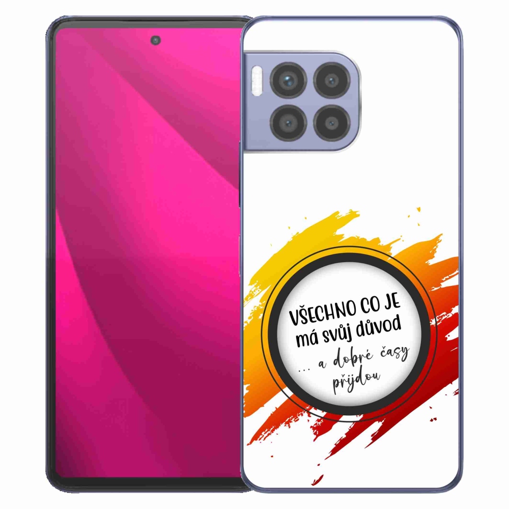 Zselés borítás mmCase a T-Mobile T Phone 2 Pro készülékhez - idézet 3 fehér háttér