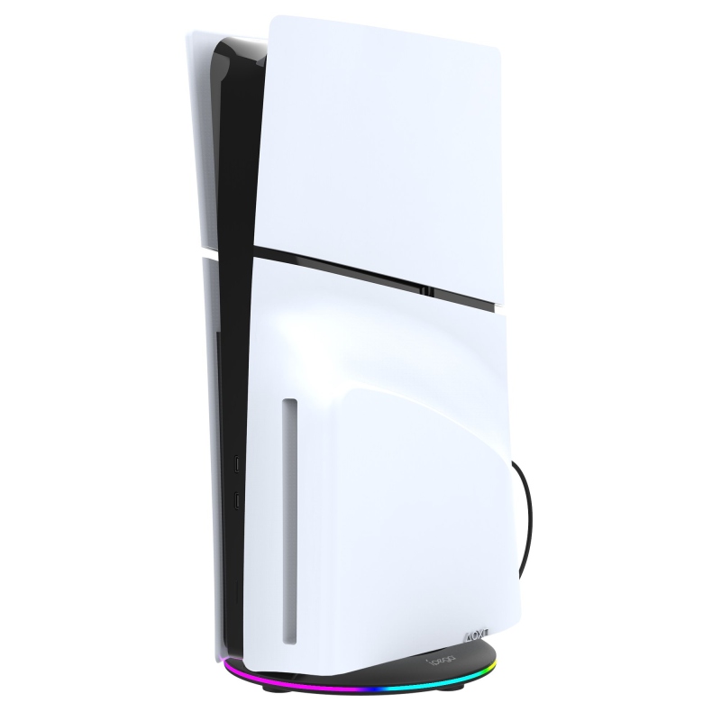 iPega P5S025S Függőleges állvány RGB-vel a PS5 Slimhez Fekete