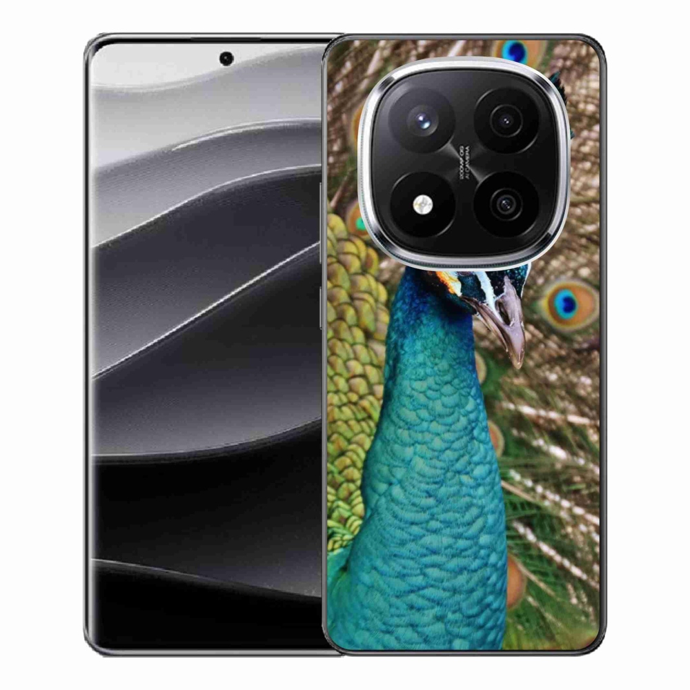Zselés borítás mmCase a Xiaomi Redmi Note 14 Pro+ 5G számára - páva