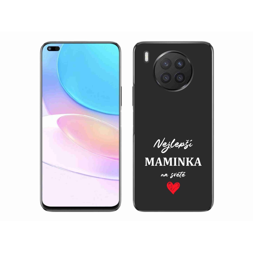 Gél borító mmCase a Huawei Nova 8i - legjobb anya 1 fekete háttérrel