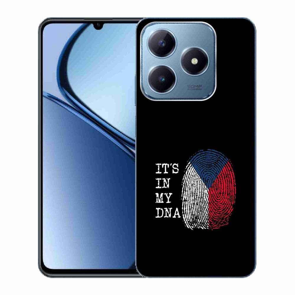 Gél borítás mmCase a Realme C63-on - zászlós ujjlenyomat fekete háttérrel