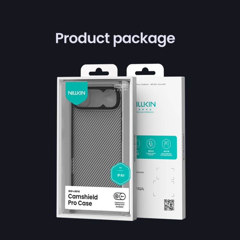 Nillkin CamShield PRO hátlap az Apple iPhone Air készülékhez Átlátszó Fekete
