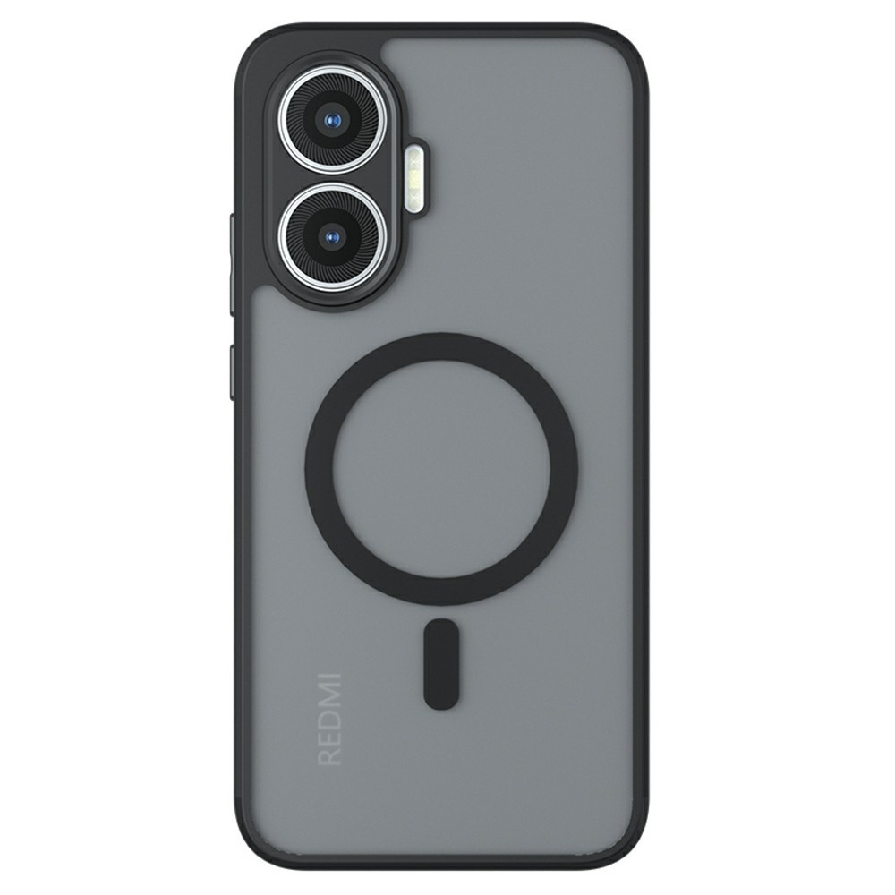 Matt zselés tok MagSafe tokkal a Xiaomi Poco F7 5G-re - fekete