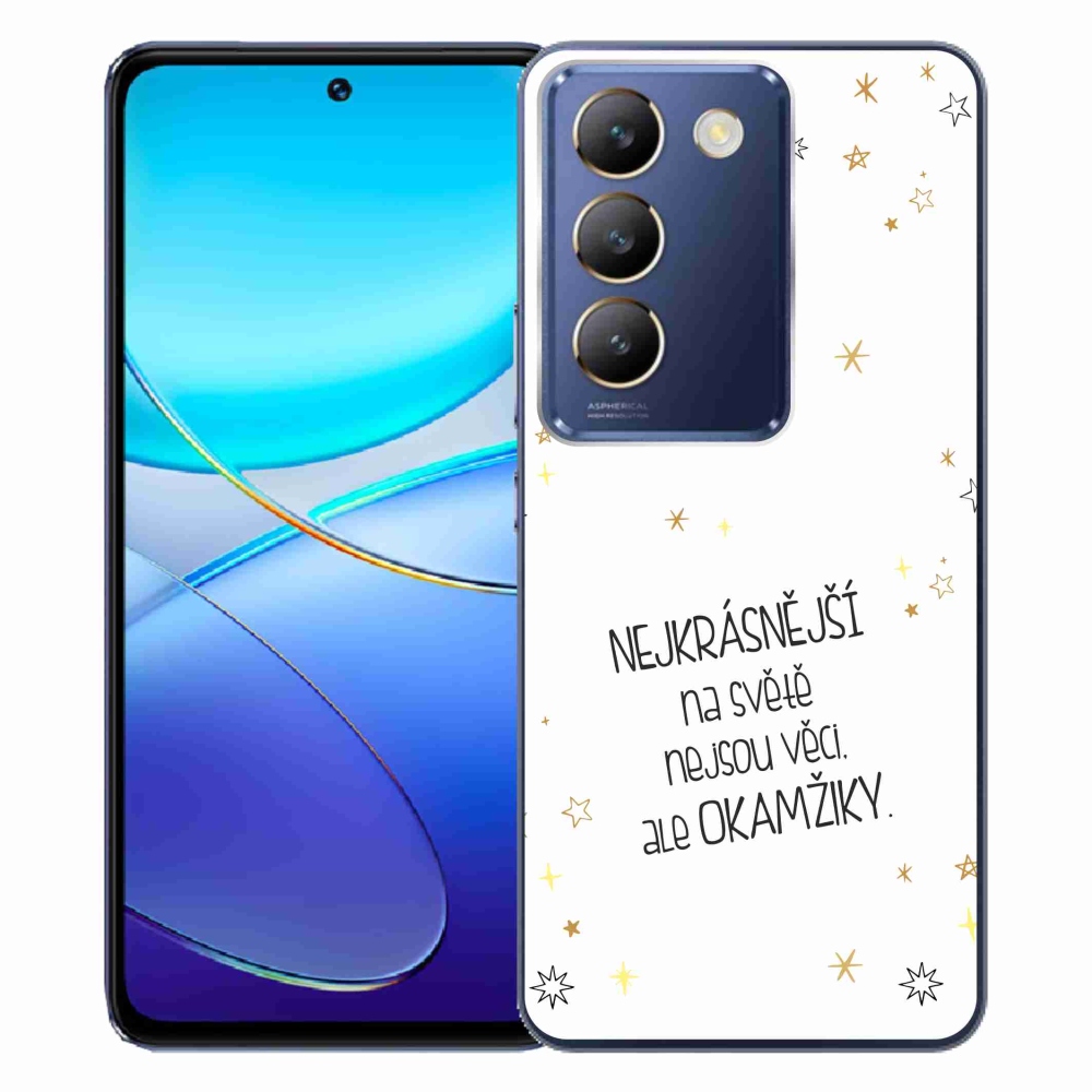 Gél borítás mmCase a Vivo V40 SE 4G/5G - idézet 4 fehér háttérrel