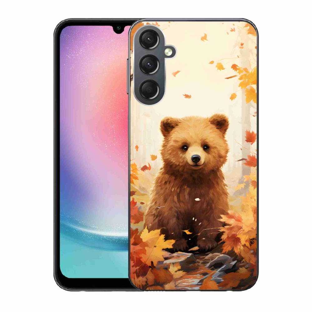 Zselés borítás mmCase Samsung Galaxy A24 készülékhez - medve az erdőben