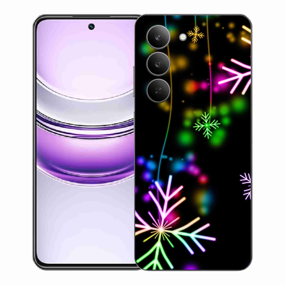 Zselés borítás mmCase a Realme 14x 5G készülékhez - színes pelyhekkel
