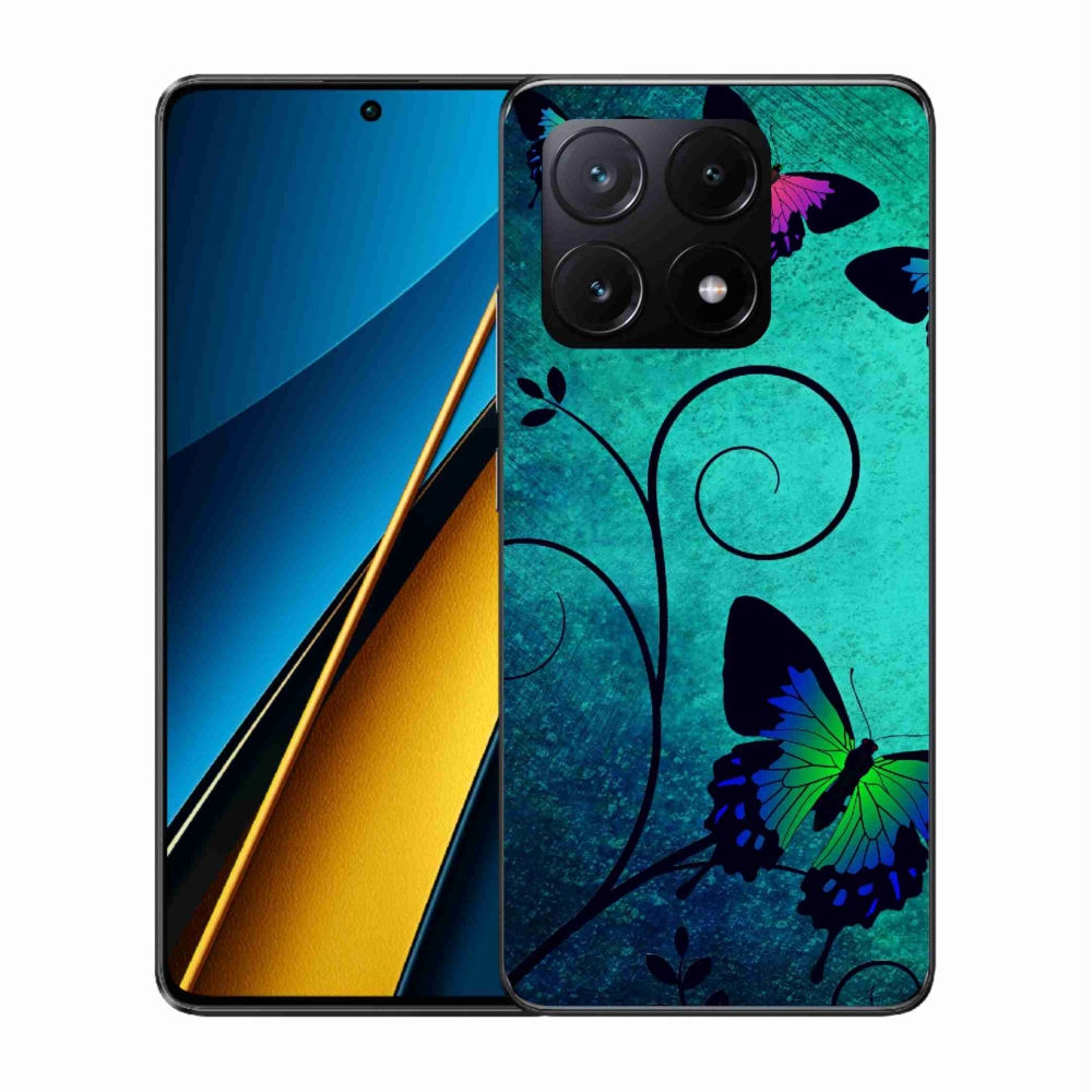 Gél borítás mmCase a Xiaomi Poco X6 Pro 5G számára - színes pillangók