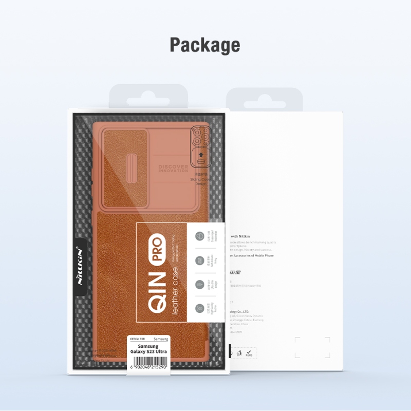 Nillkin Qin Book PRO tok Samsung Galaxy S23 Ultra fekete