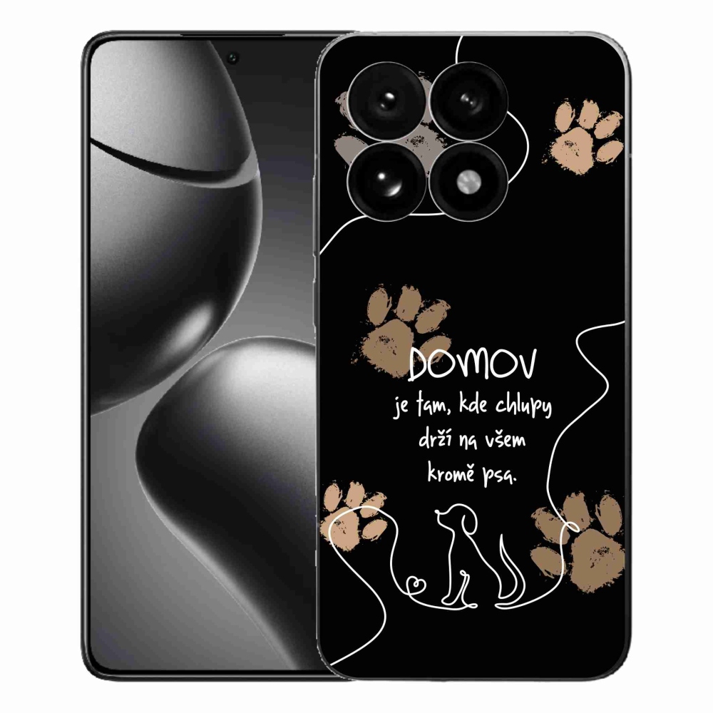 Gél borító mmCase a Xiaomi 15T-hez - kutya motívum fekete háttérrel