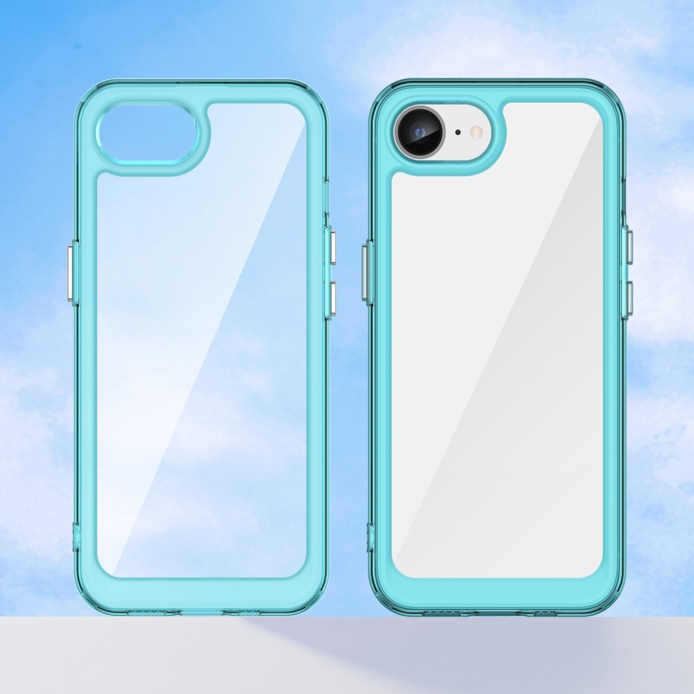 Gél tok fix hátlappal iPhone 16e készülékhez - világoskék