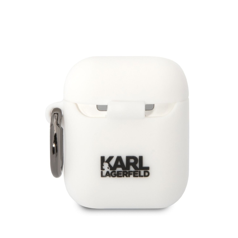 Karl Lagerfeld 3D Logo NFT Karl Head szilikon tok Airpods 1/2 Fehér
