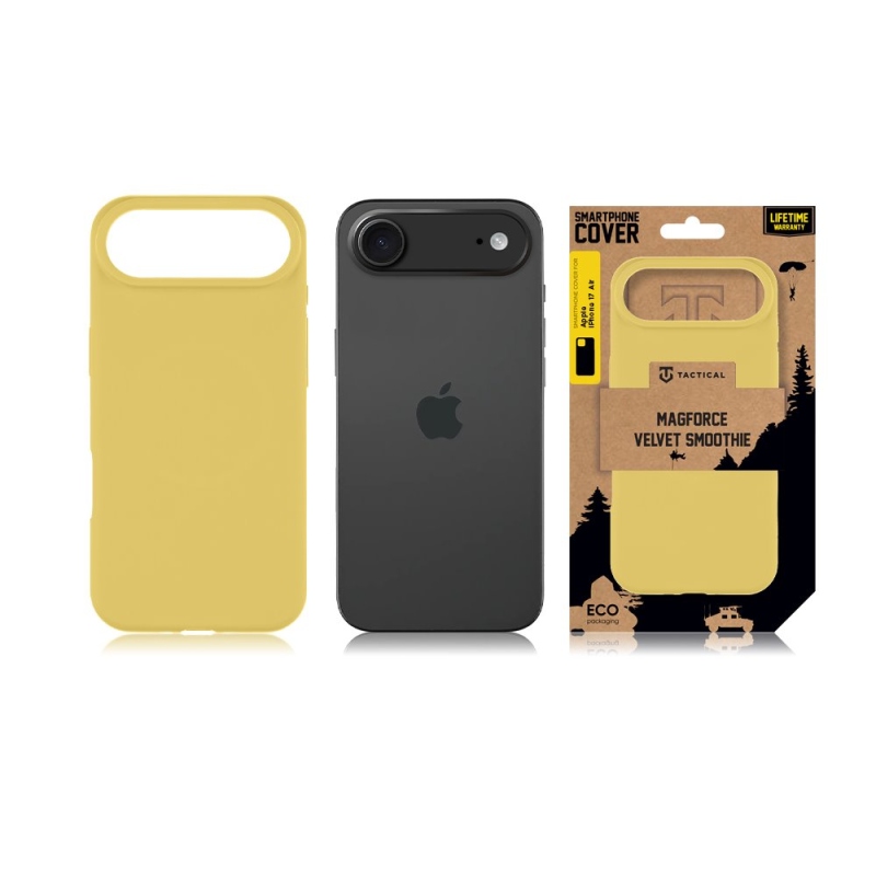 Taktikai MagForce bársony Smoothie borító Apple iPhone 17 Air Banánhoz