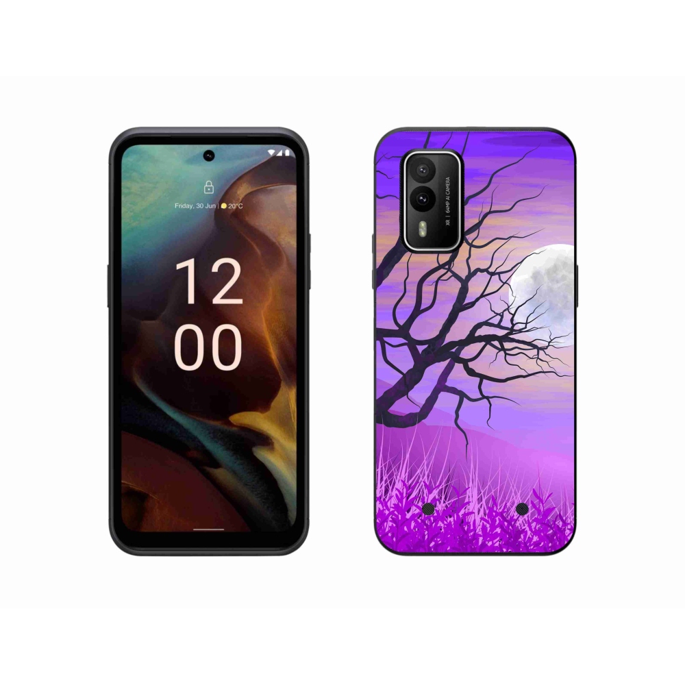 Gél tok mmCase a Nokia XR21 készülékhez - rajzfilmes kidőlt fa