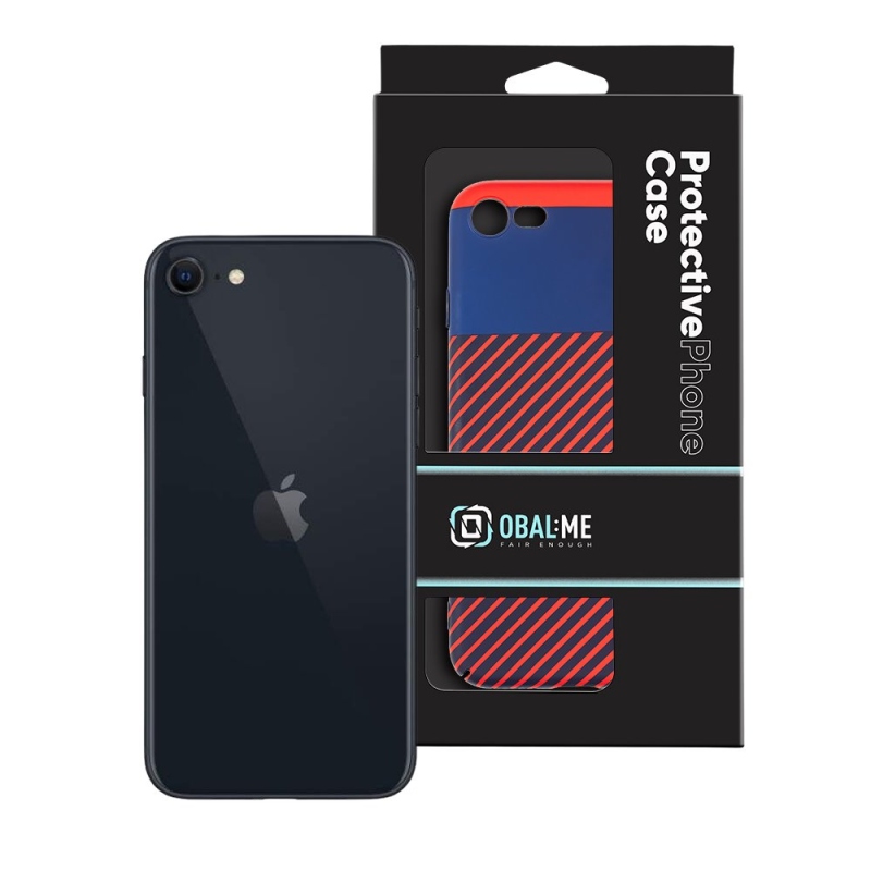 COVER:ME Flossy Stripes Cover for Apple iPhone 7/8/SE2020/SE2022 Kék/Vörös