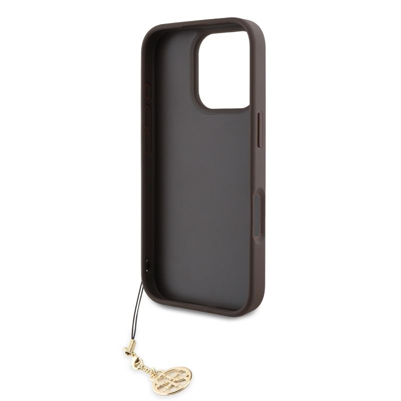 Guess 4G Charm hátlap iPhone 16 Pro iPhone 16 Pro tónusú barna hátlaphoz