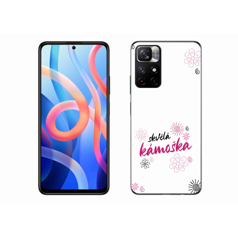 Gél borító mmCase a Xiaomi Redmi Note 11S 5G-hez - nagyszerű haver fehér háttérrel