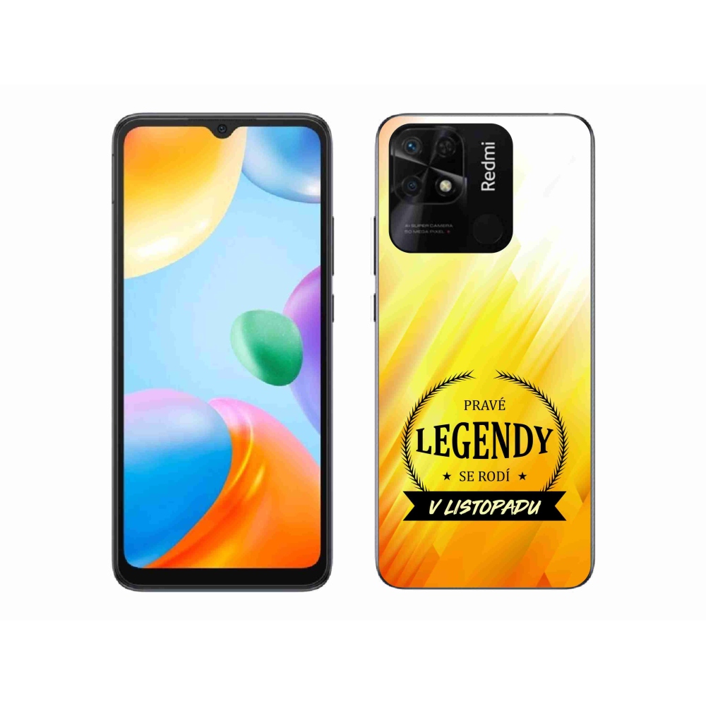 Gél borítás mmCase a Xiaomi Redmi 10C - Legendák novemberben sárga háttérrel
