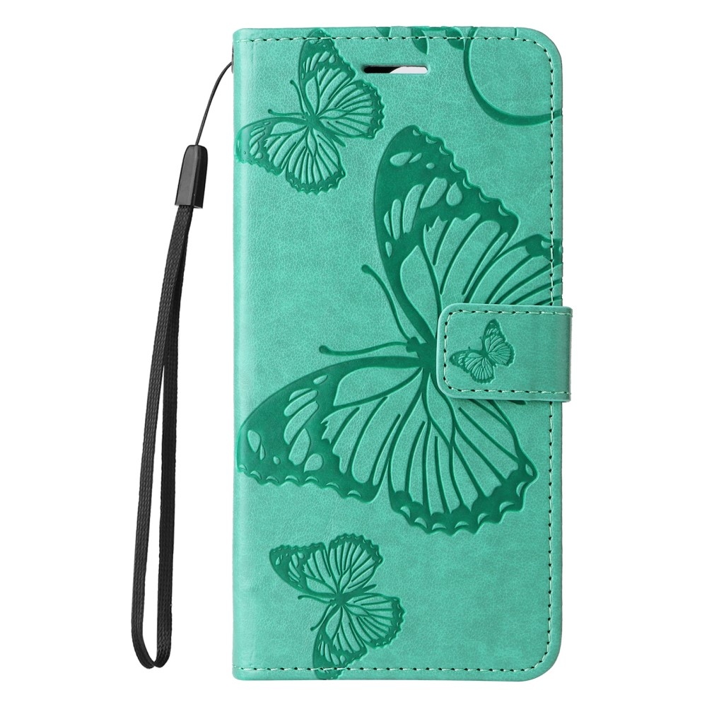 Nagy pillangó könyvtáska Huawei Nova Y61-hez - teáskék