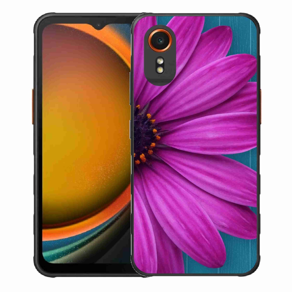 Gél tok mmCase Samsung Galaxy Xcover 7 készülékhez - lila margaréta