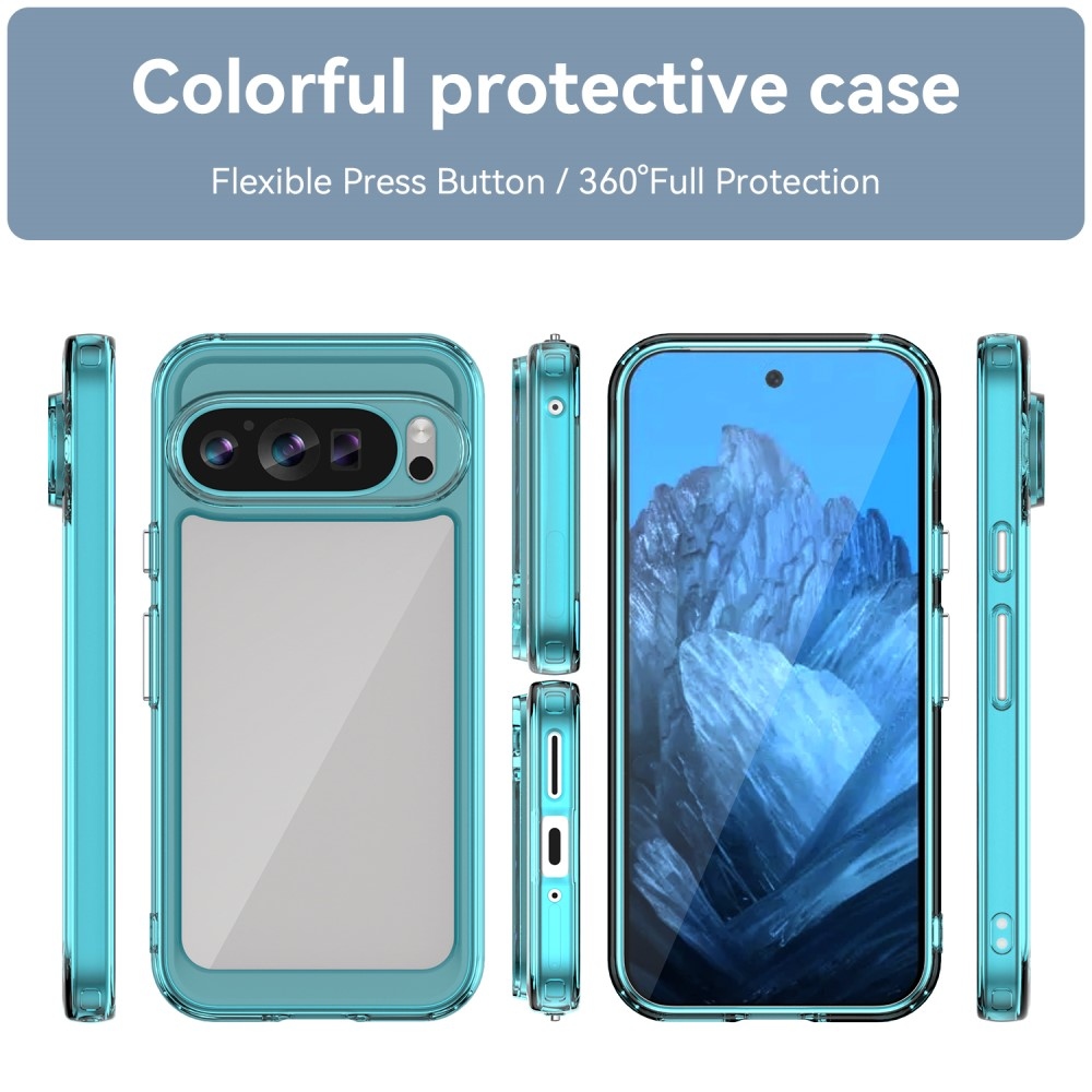 Gél tok fix hátlappal a Google Pixel 9/9 Pro készülékhez - világoskék színben
