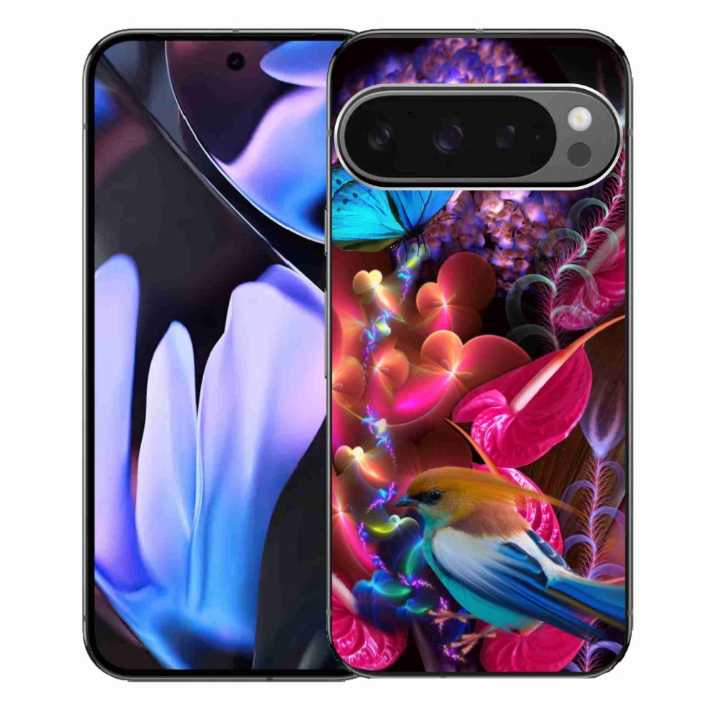 Zselés borítás mmCase a Google Pixel 9 Pro XL-hez - színes virágok