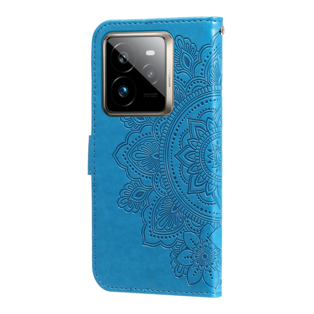 Mandala könyvtáska Realme GT 7 Pro 5G-hez - kék
