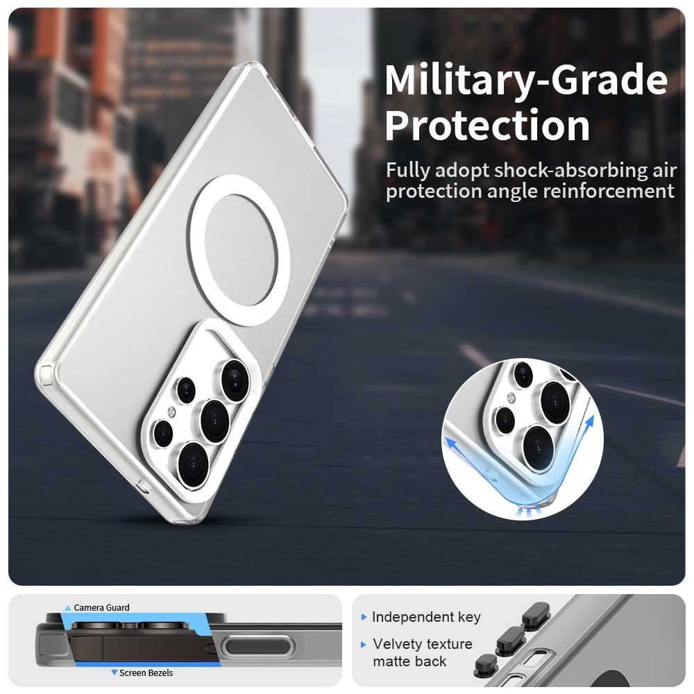 Candy zselés tok MagSafe-val a Samsung Galaxy S25 Ultra készülékre - fehér
