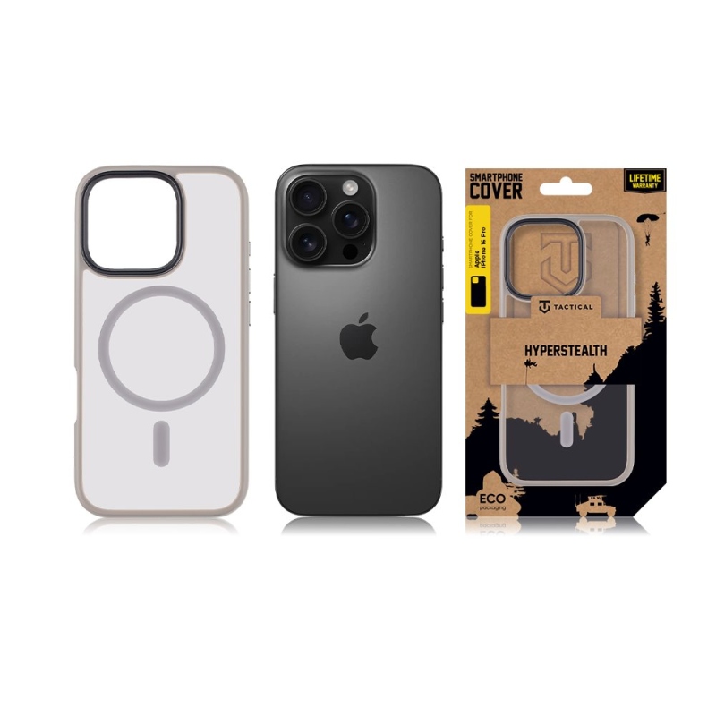 Tactical MagForce Hyperstealth védőburkolat iPhone 16 Pro készülékhez Világosszürke