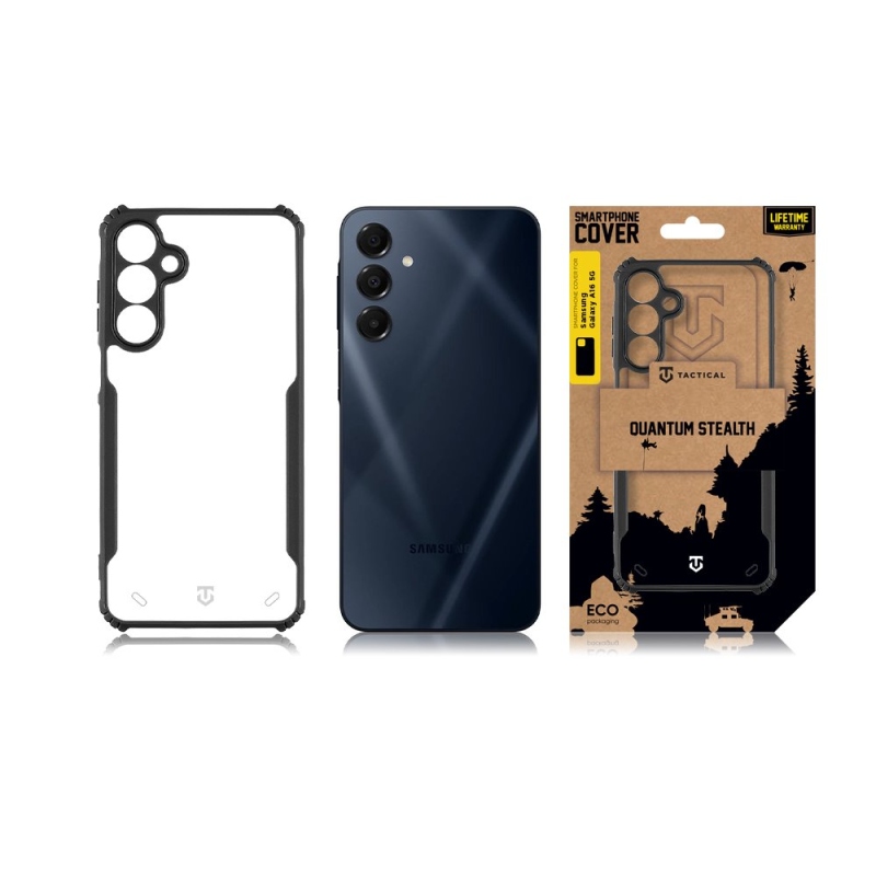 Taktikai Quantum lopakodó borító Samsung Galaxy A16 5G számára Tiszta/fekete