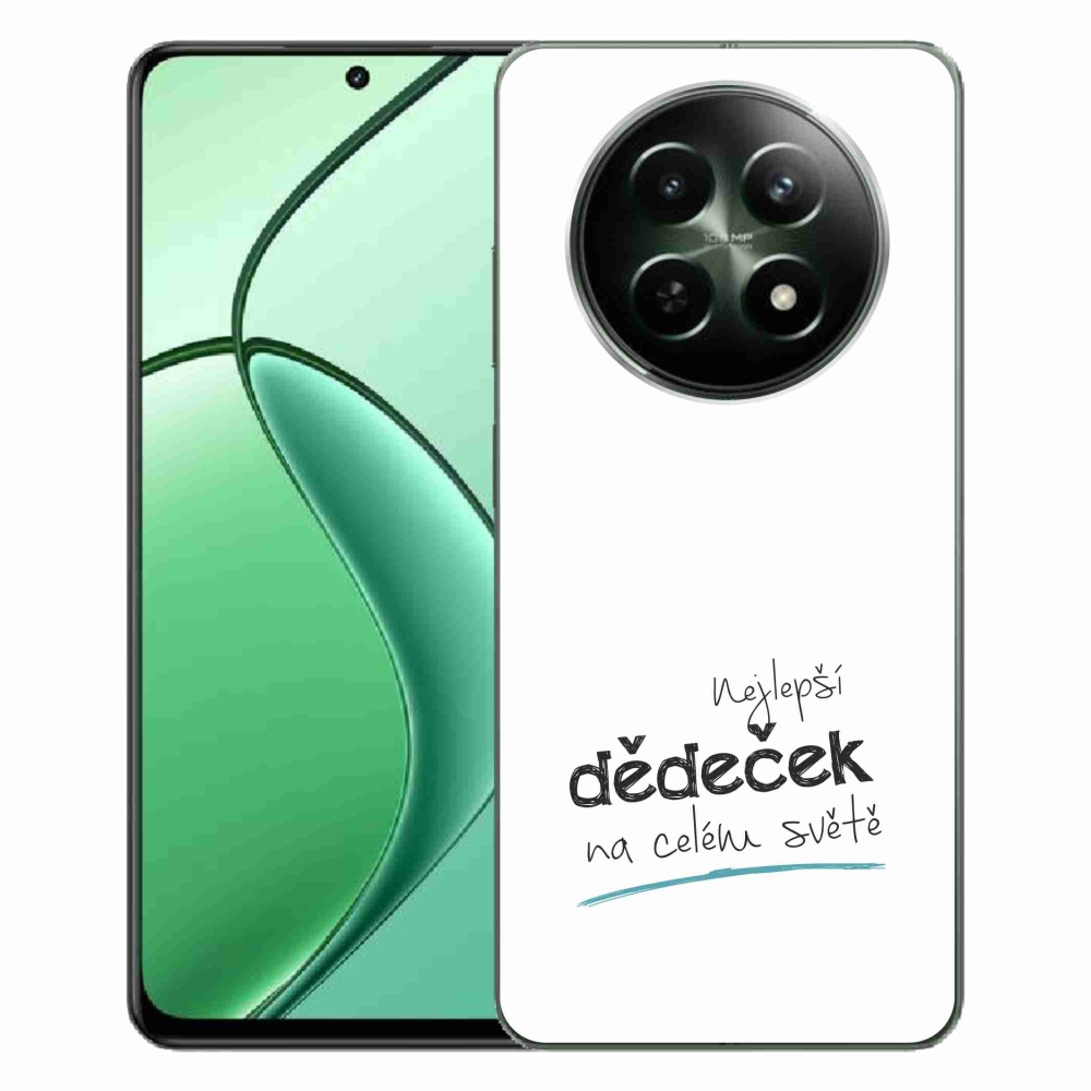 Gél borító mmCase a Realme 12 5G/12x 5G - legjobb nagyapa 3 fehér háttérrel