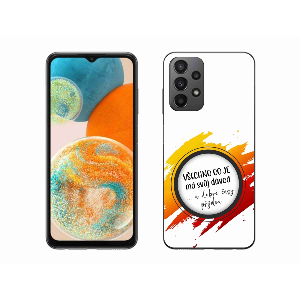 Gél borítás mmCase Samsung Galaxy A23 4G/5G - idézet 3 fehér háttér