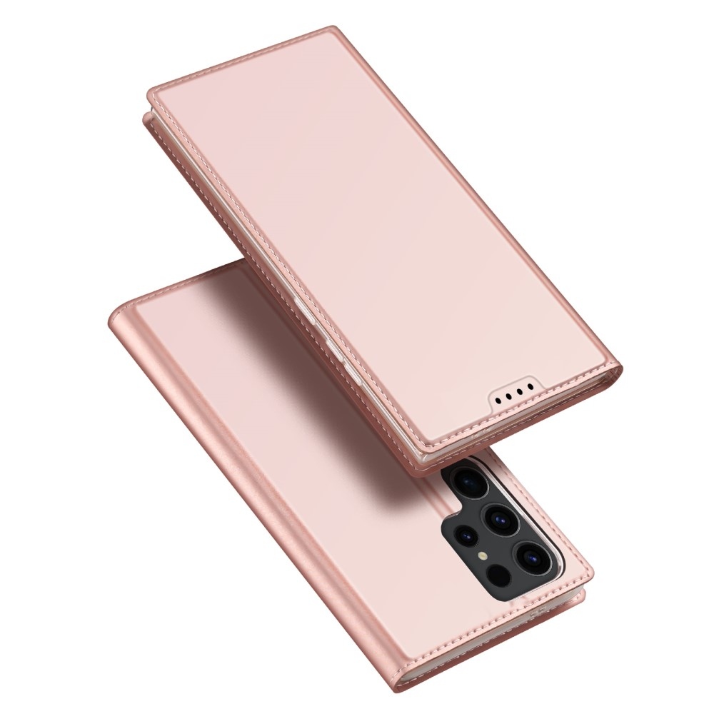 DUX könyvtáska Samsung Galaxy S24 Ultra készülékhez - rózsaarany