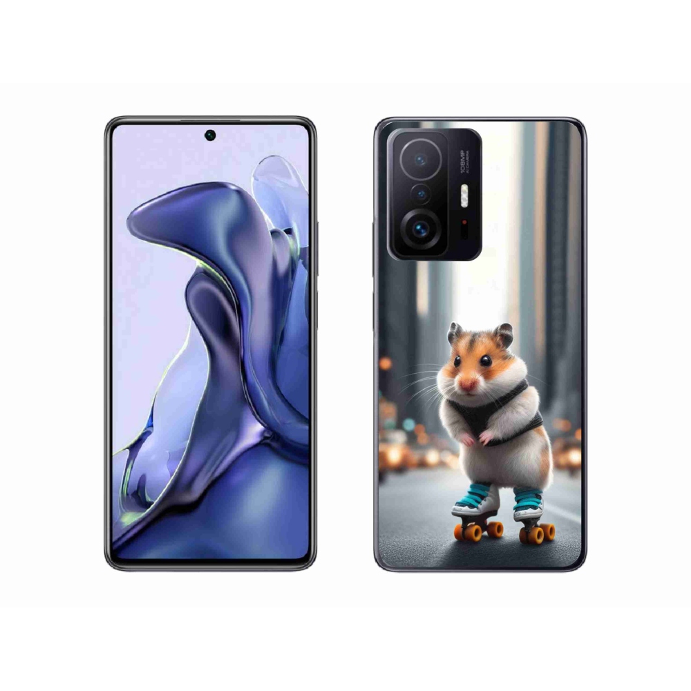 Gél borítás mmCase a Xiaomi 11T Pro számára - hörcsög a korcsolyán