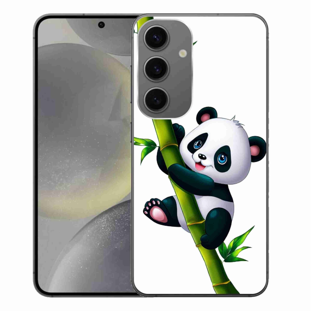 Gél borítás mmCase Samsung Galaxy S24+ készülékhez - panda a bambuszon