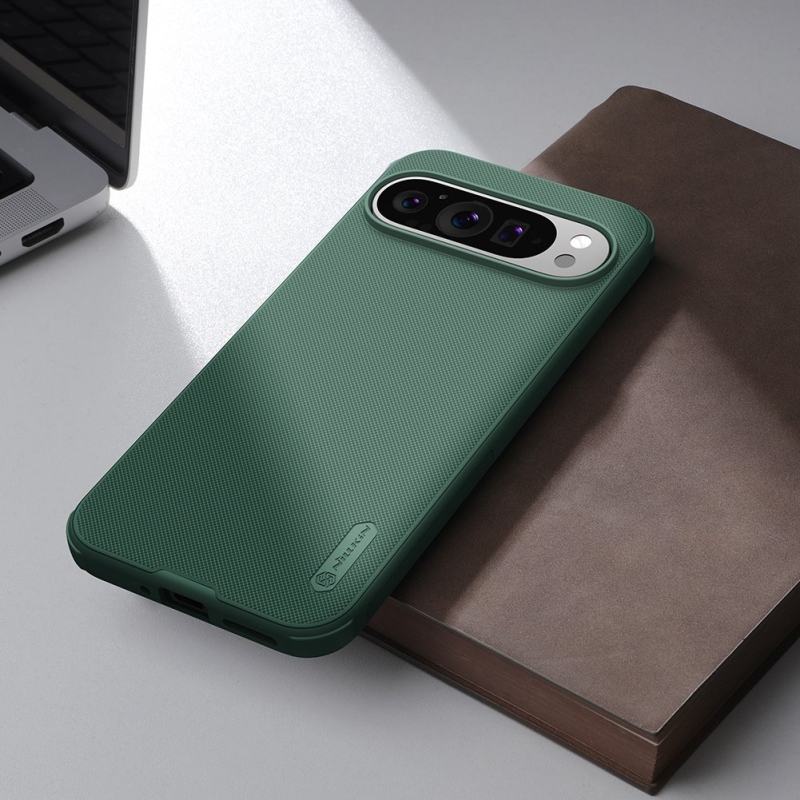 Nillkin Super Frosted PRO hátlap a Google Pixel 9 Pro XL számára Sötétzöld