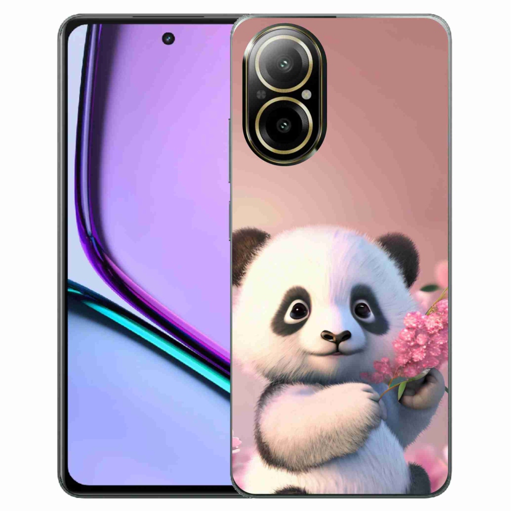 Gél borító mmCase a Realme C67 készülékhez - aranyos panda