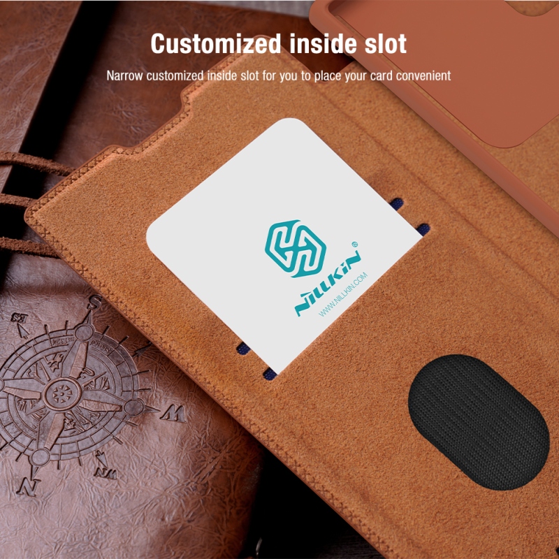 Nillkin Qin Book PRO tok Samsung Galaxy S23 Ultra fekete