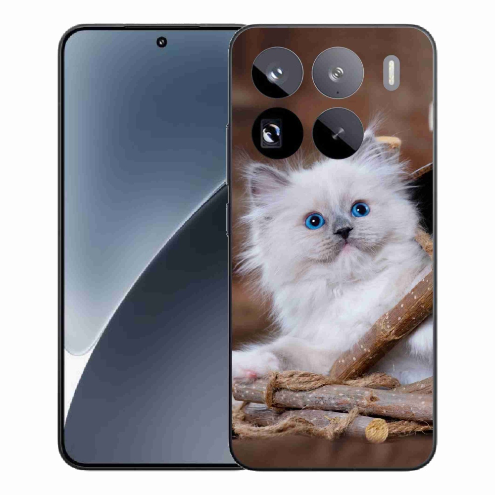 Gél borítás mmCase a Xiaomi 15 Pro készülékhez - fehér cica