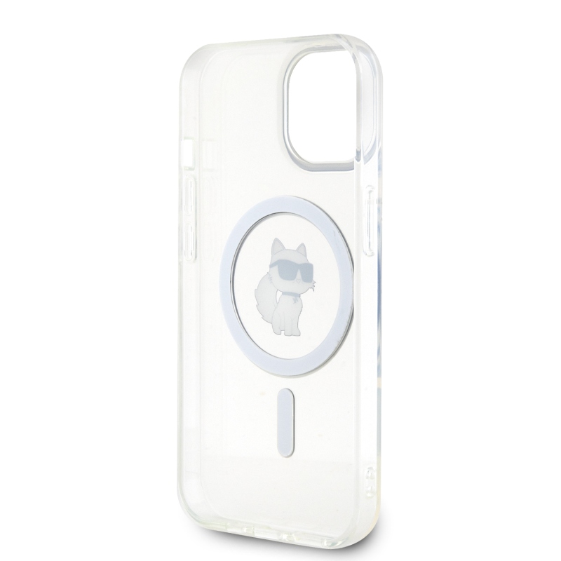 Karl Lagerfeld IML Choupette MagSafe MagSafe hátlap iPhone 15 készülékhez - átlátszó
