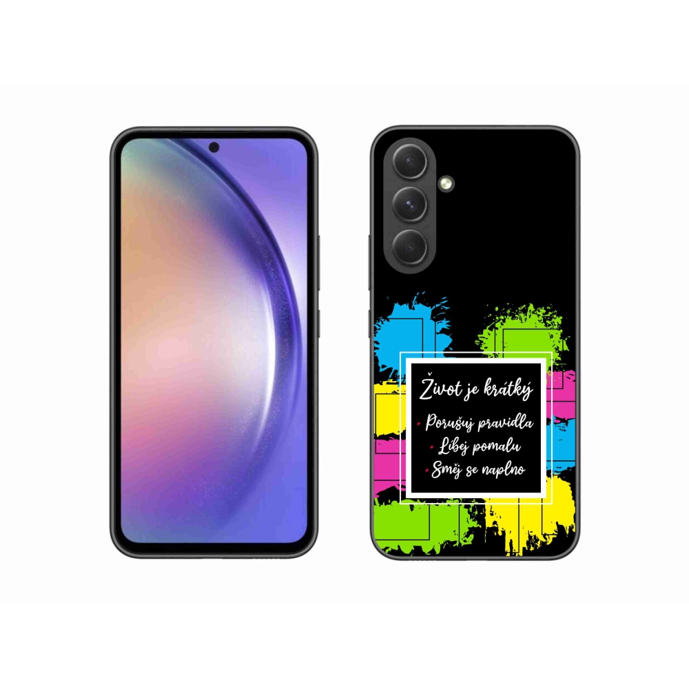 Gél borítás mmCase Samsung Galaxy A54 5G - idézet 5 fekete háttér